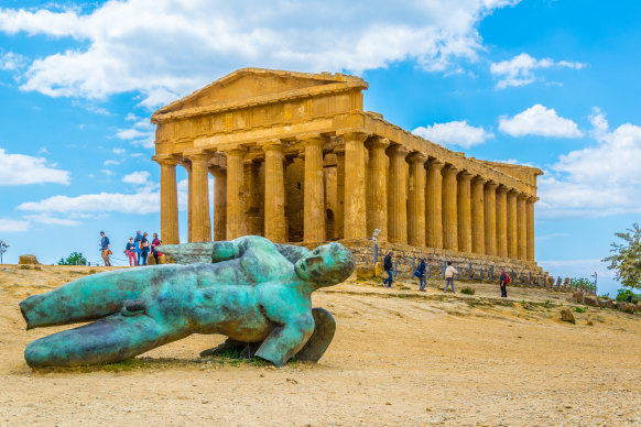 The superb Temple of Concordia near Agrigento in Sicily.