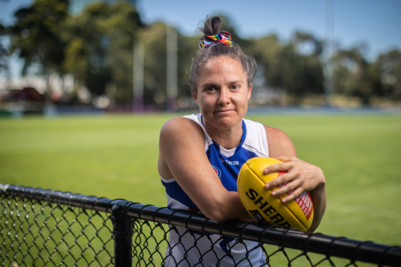 North Melbourne captain Emma Kearney is out to the public.