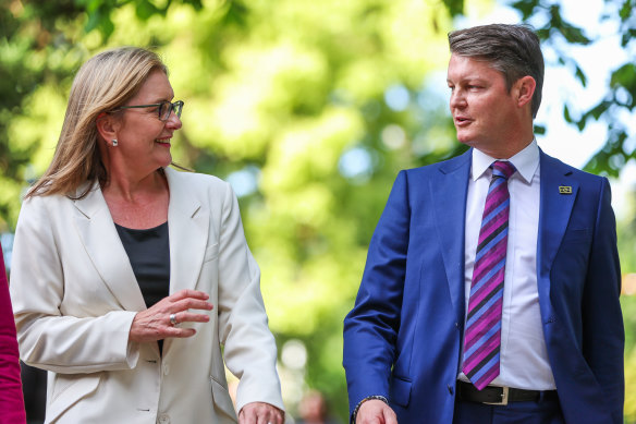 Allan and Deputy Premier Ben Carroll after being sworn in.