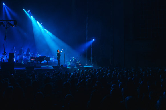 “I feel such joy to be here”: Nick Cave on stage at the Palais Theatre. 