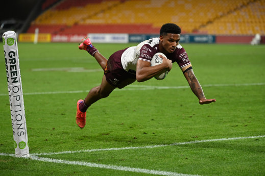 Winger Jason Saab scored a double for the Sea Eagles.