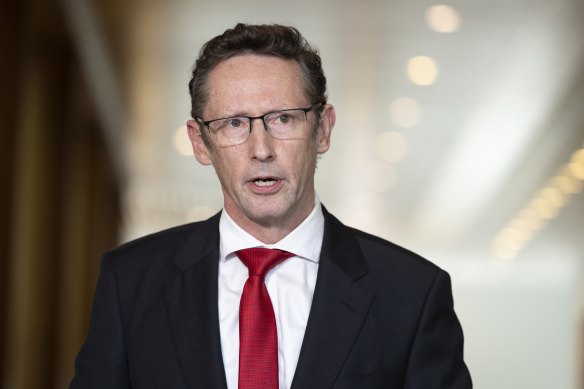 Assistant Treasurer Stephen Jones says banks, telcos and social media companies are behaving like pubs that take no responsibility for criminal behaviour on their premises. 