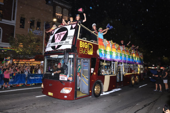 The ’78ers arriving at the 2024 Sydney Mardi Gras.