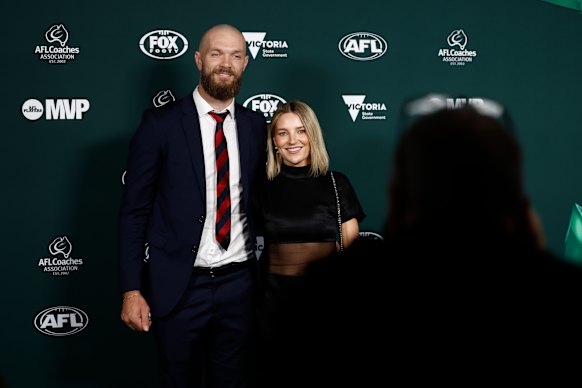 Max and Jessica Gawn make their entrance.