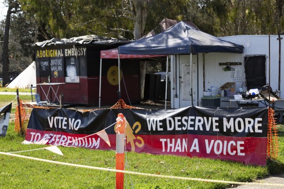 More than half a century after four young Aboriginal men planted a beach umbrella opposite Canberra’s Old Parliament House, the tent embassy remains.