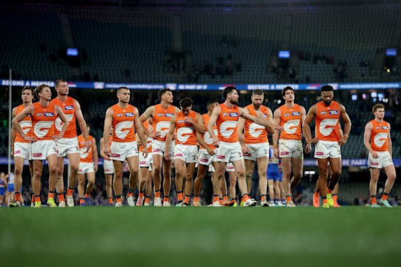 The Giants had a horror night at Marvel Stadium.