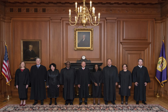 The justices of the US Supreme Court.