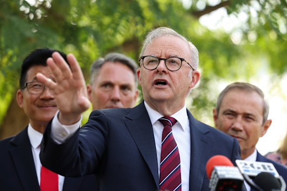 Albanese snapped at a reporter when quizzed about a Labor MP dad’s homophobic outburst at a pre-polling booth.
