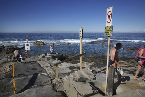 Sydneysiders enjoyed Maroubra on Sunday before inclement weather closed in on the city.