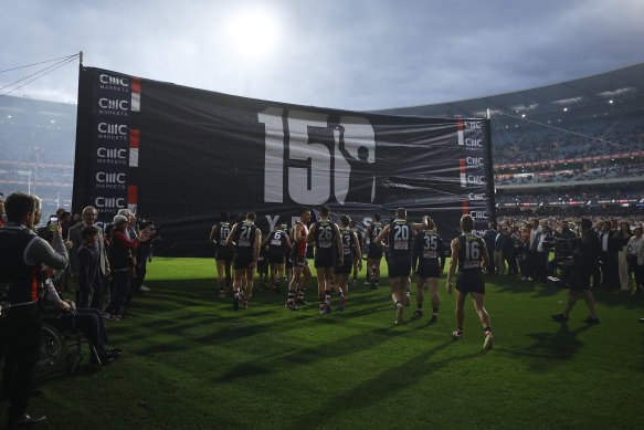 The Saints banner tonight.