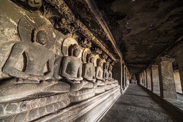 Buddha in Ellora caves.