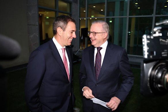 Chalmers and Prime Minister Anthony Albanese. “We talk about rugby league a lot, as you would expect!”