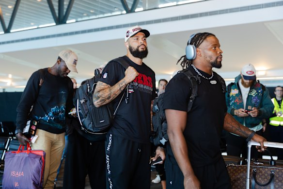 The San Francisco 49ers arrived in Melbourne on Friday.