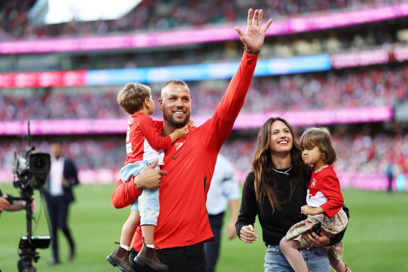 Lance Franklin’s lap of honour at the SCG.