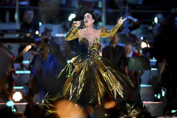 Katy Perry performs during the concert at Windsor Castle.