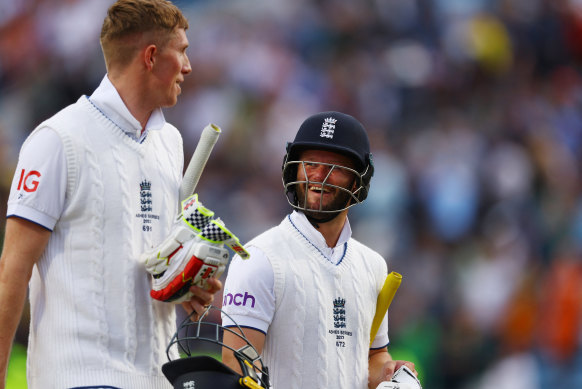 England openers Zak Crawley and Ben Duckett will resume their team’s chase on day four at Headingley after negotiating the opening overs late on Saturday.