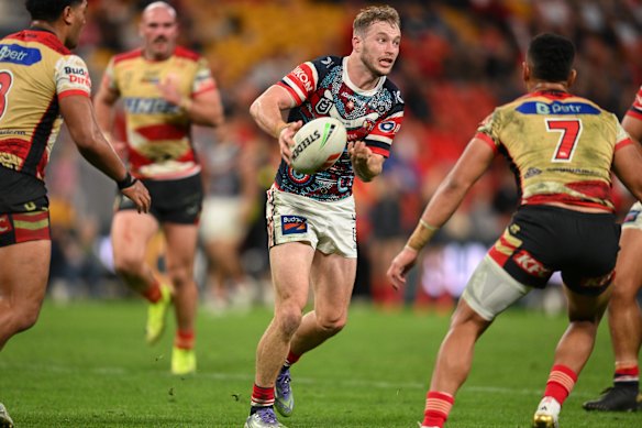 Sam Walker produces another try assist, this time against the Dolphins in a thumping win on Saturday night.