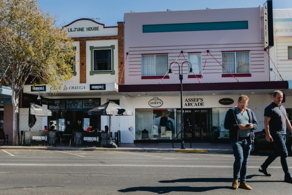 Cafe Omega and Assef’s on Balo Street, Moree on Monday afternoon.