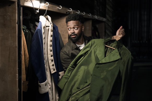 Am I on? Jimmie JJ Jeter waits for the call backstage at Hamilton.