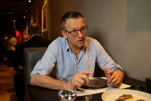 BBC television presenter Michael Mosley during lunch with Age journalist Kerrie O’Brien at Kisume in Melbourne, 2017.