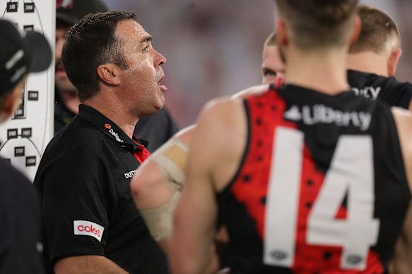 Brad Scott was left frustrated during the third term on Anzac Day, when communications from the coach’s box to the interchange bench were cut.