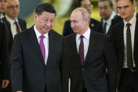 Xi Jinping and Vladimir Putin in 2019.