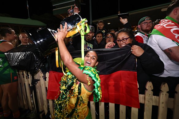 Courtney Hodder during the celebrations. 