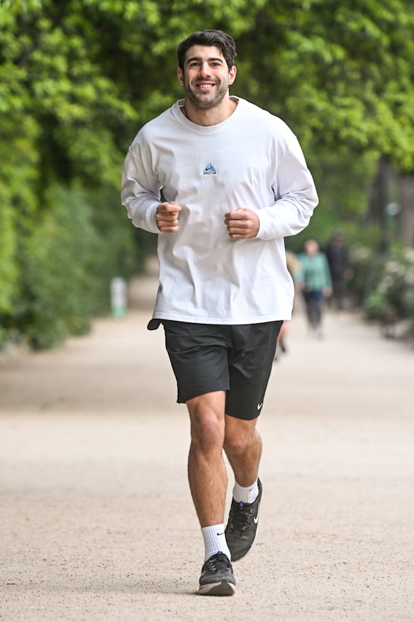 Petracca says he won’t call what he’s able to do “running” just yet.