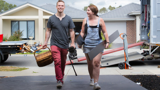 Glen Young and fiancee Jai-Molly Boudrie are moving from Cranbourne West to a new home five minutes away.