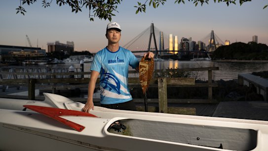 Li-Ray Kin’s outrigger canoes were vandalised in Sydney. 