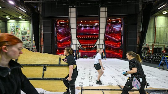 Packing down of State Theatre following The Australian Ballet’s production of Alice’s Adventures in Wonderland.