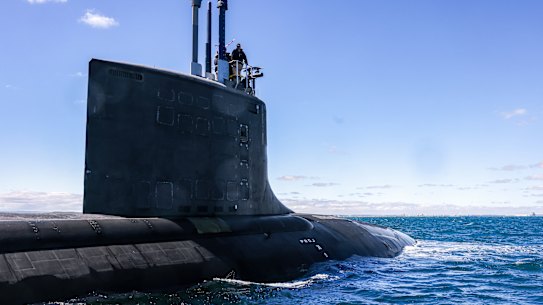 A Virginia-class fast attack submarine off the coast of Western Australia this year.