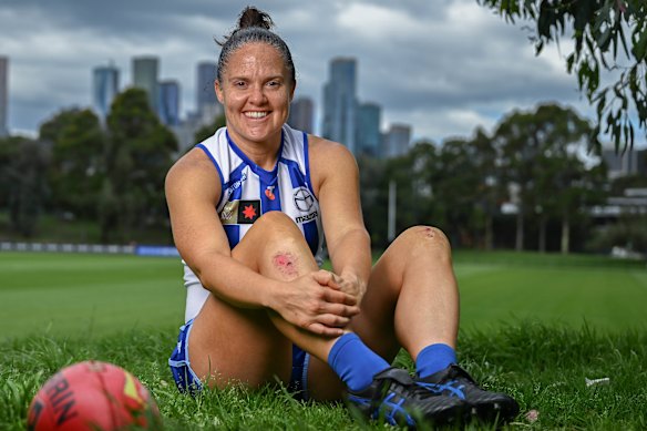 AFLW North Melbourne player Emma Kearney