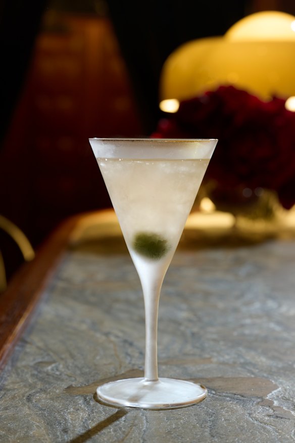 The dirty martini, one of four on offer.