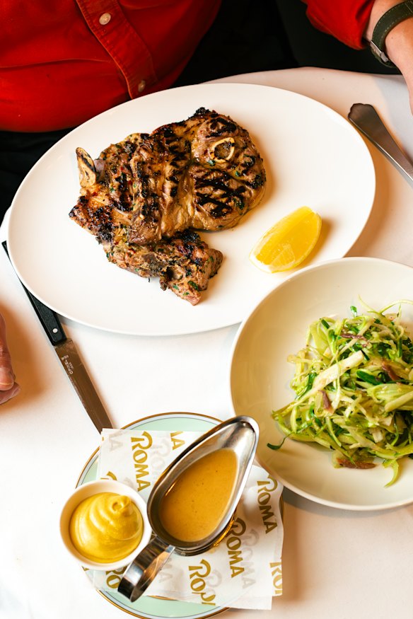 Lamb shoulder chop with the bitter green, puntarelle.