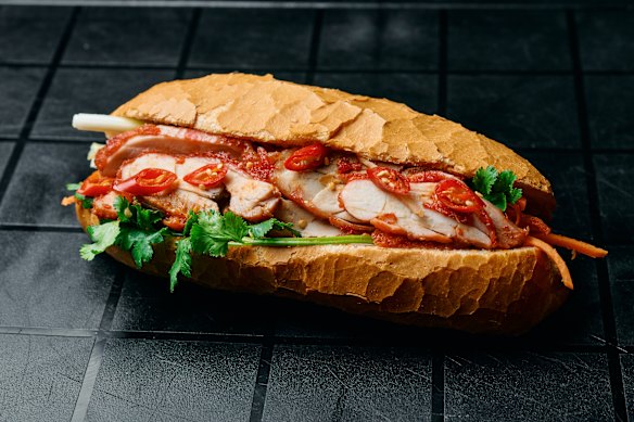 Bun Bun Bakery’s lemongrass chicken banh mi.