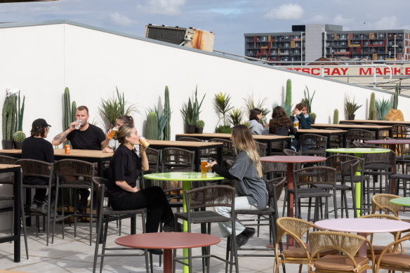 The rooftop on the former Franco Cozzo site.