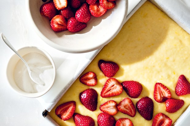Super easy strawberry cake recipe from Donna Hay’s Kids Baking cookbook