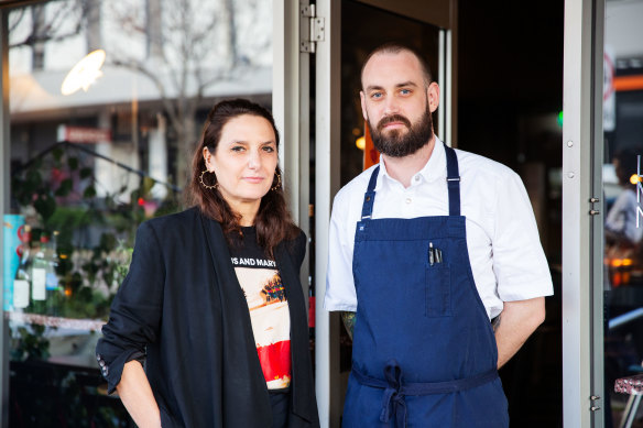 La Madonna Nera owner Fiona Di Lanzo with head chef Anthony Yuill.