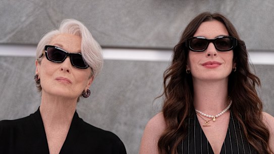 Meryl Streep and Anne Hathaway in The Devil Wears Prada 2.
