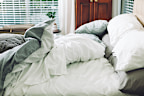 Pulling back your quilt and sheets when you get out of bed gives helps lingering moisture evaporate, preventing mould and odours.