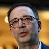 Jeremy Stowe-Lindner after appearing before the Royal Commission on Antisemitism and Social Cohesion in Sydney.