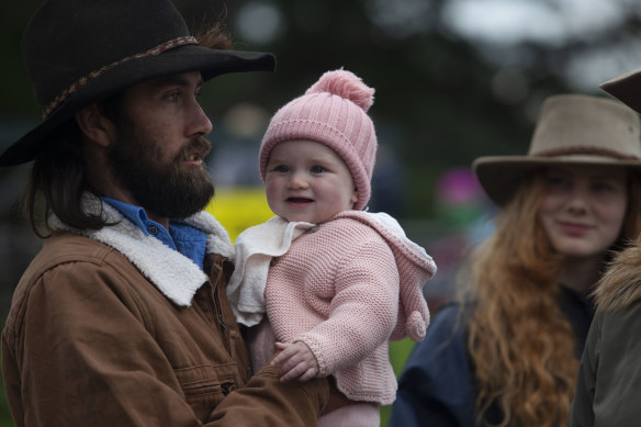 Families at Robertson Potato Festival.