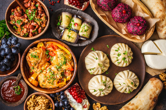 Khinkali, phali, chahokhbili, lobio, cheese and eggplant rolls: Georgia is one of the great food and wine destinations.