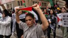 Pro-Palestinian supporters gather at Sydney Town Hall 