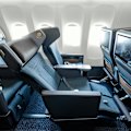 Privacy wings make the seat feel enclosed … Cathay Pacific’s new premium economy seats.
