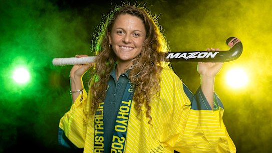 PERTH, AUSTRALIA - JUNE 14: Rosie Malone poses during the media opportunity for the announcement of the Australian field hockey team for the Tokyo Olympic Games at WAIS on June 14, 2021 in Perth, Australia. (Photo by Paul Kane/Getty Images) PERTH, AUSTRALIA - JUNE 14: Rosie Malone poses during the media opportunity for the announcement of the Australian field hockey team for the Tokyo Olympic Games at WAIS on June 14, 2021 in Perth, Australia. (Photo by Paul Kane/Getty Images)
