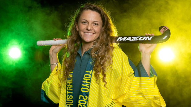 PERTH, AUSTRALIA - JUNE 14: Rosie Malone poses during the media opportunity for the announcement of the Australian field hockey team for the Tokyo Olympic Games at WAIS on June 14, 2021 in Perth, Australia. (Photo by Paul Kane/Getty Images) PERTH, AUSTRALIA - JUNE 14: Rosie Malone poses during the media opportunity for the announcement of the Australian field hockey team for the Tokyo Olympic Games at WAIS on June 14, 2021 in Perth, Australia. (Photo by Paul Kane/Getty Images)
