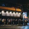 Music-starved punters queue outside Richmond’s Corner Hotel for a Cate Le Bon gig earlier this month.