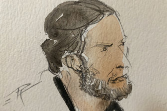 A courtroom sketch shows defendant Salah Abdeslam.